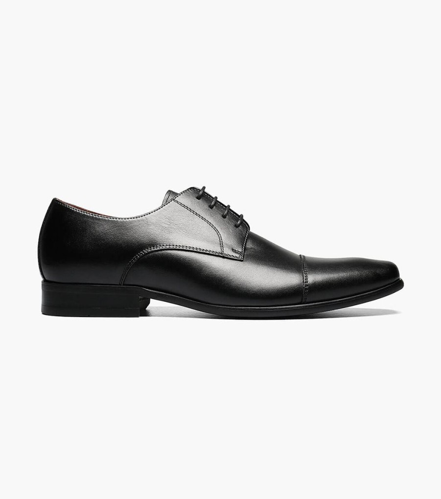 Men Florsheim Dress | Postino Black Smooth