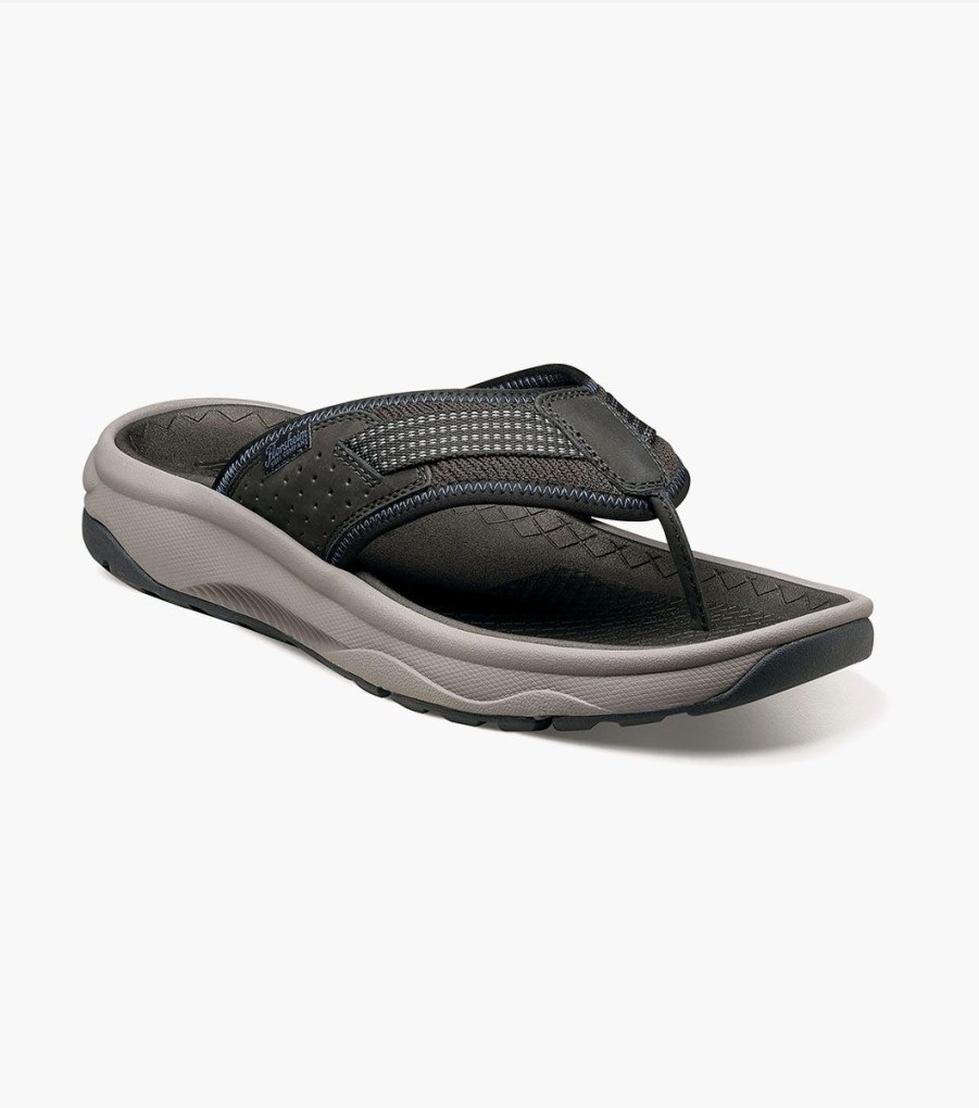 Men Florsheim Sandals | Tread Lite Black