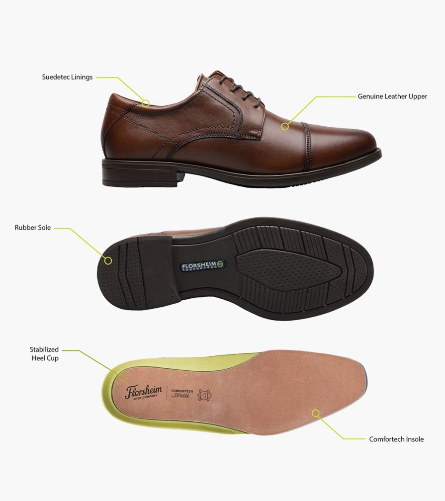 Men Florsheim Comfortech | Midtown Cognac