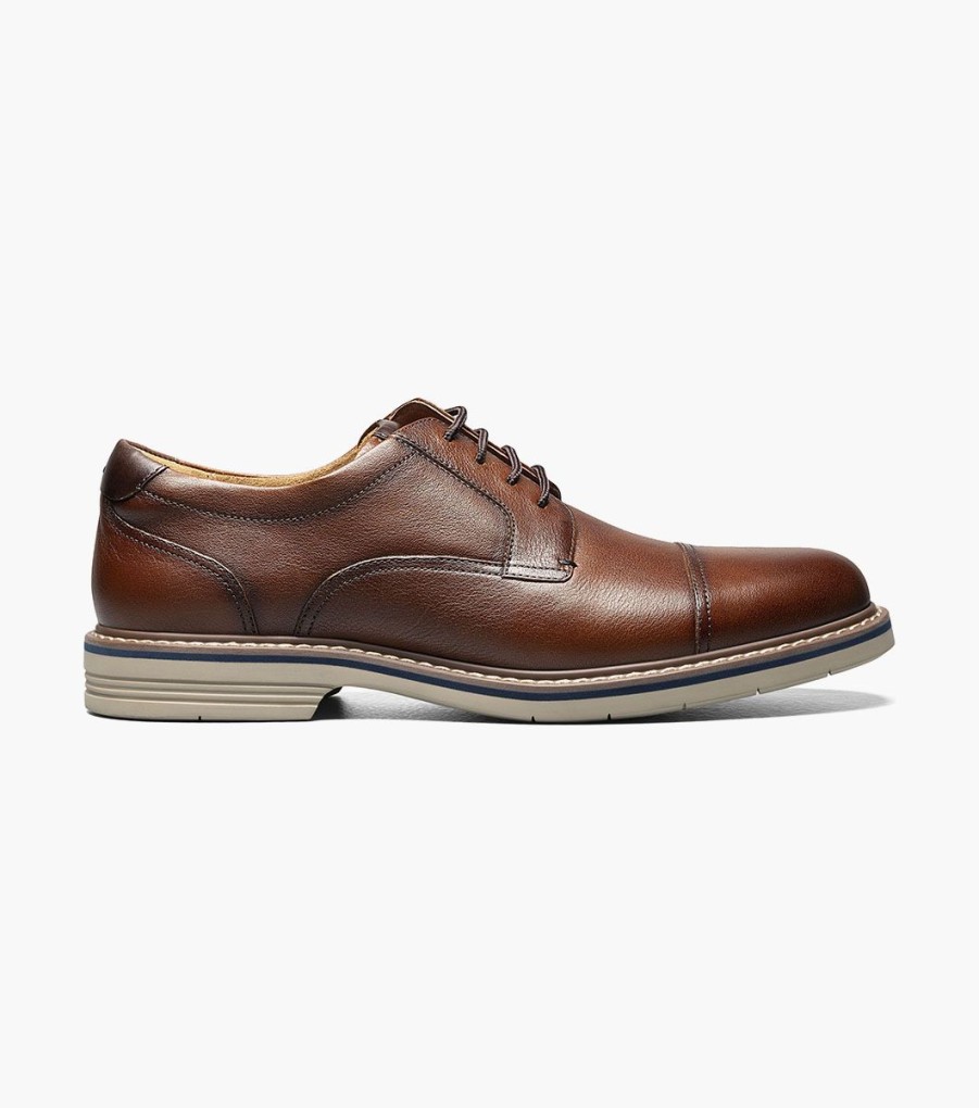 Men Florsheim Dress | Norwalk Cognac Tumbled