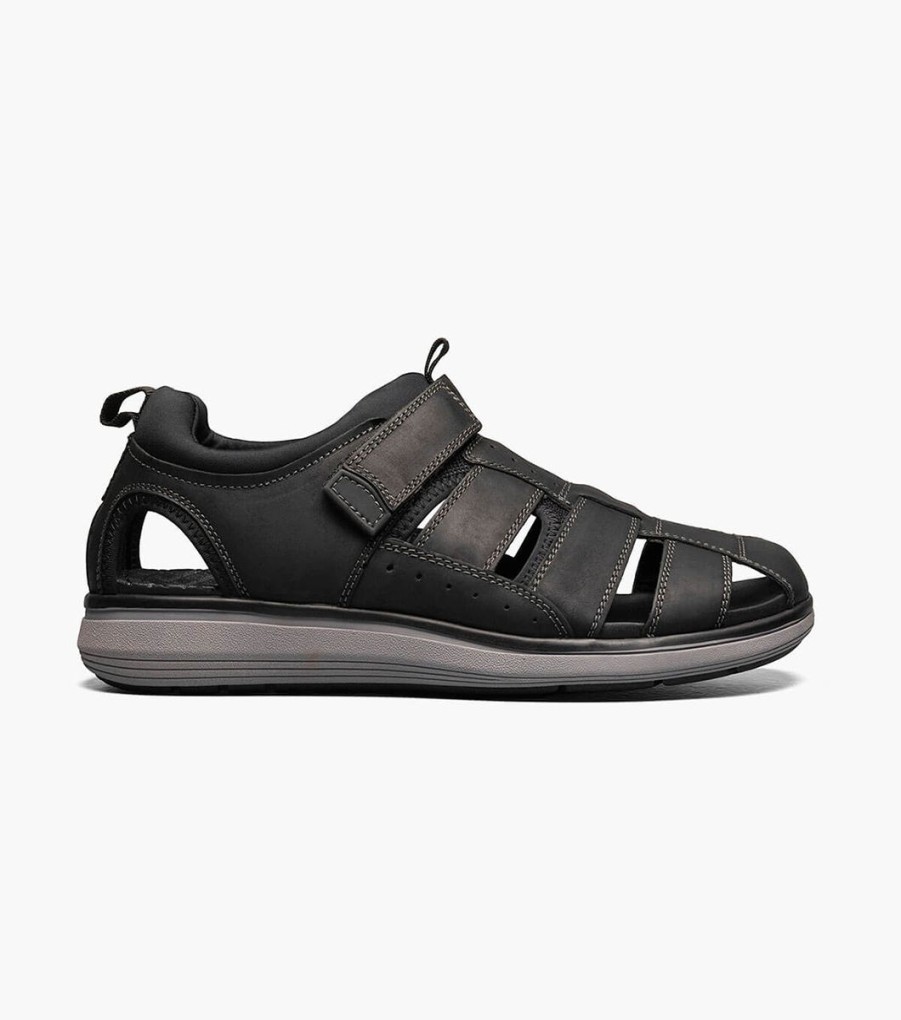 Men Florsheim Sandals | Venture Black Ch