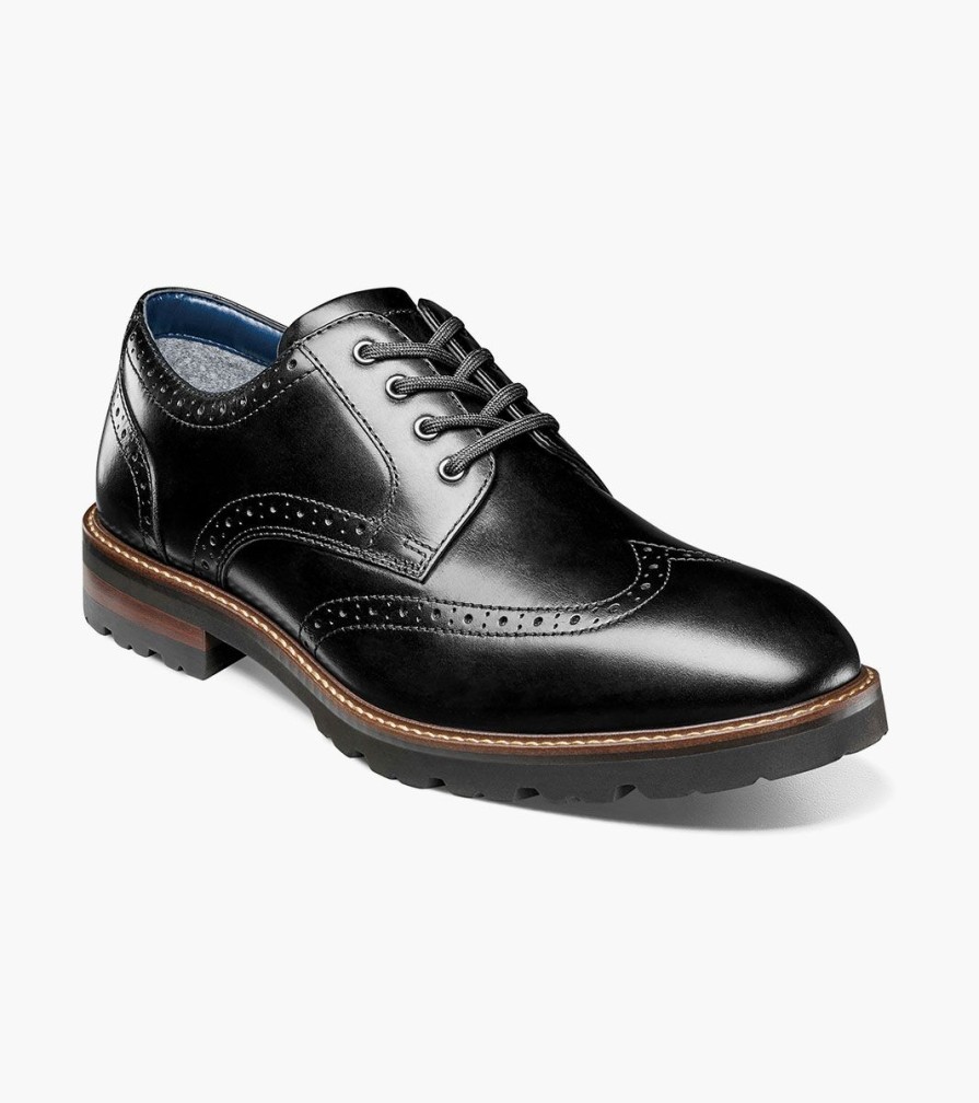 Men Florsheim Wingtips | Renegade Black