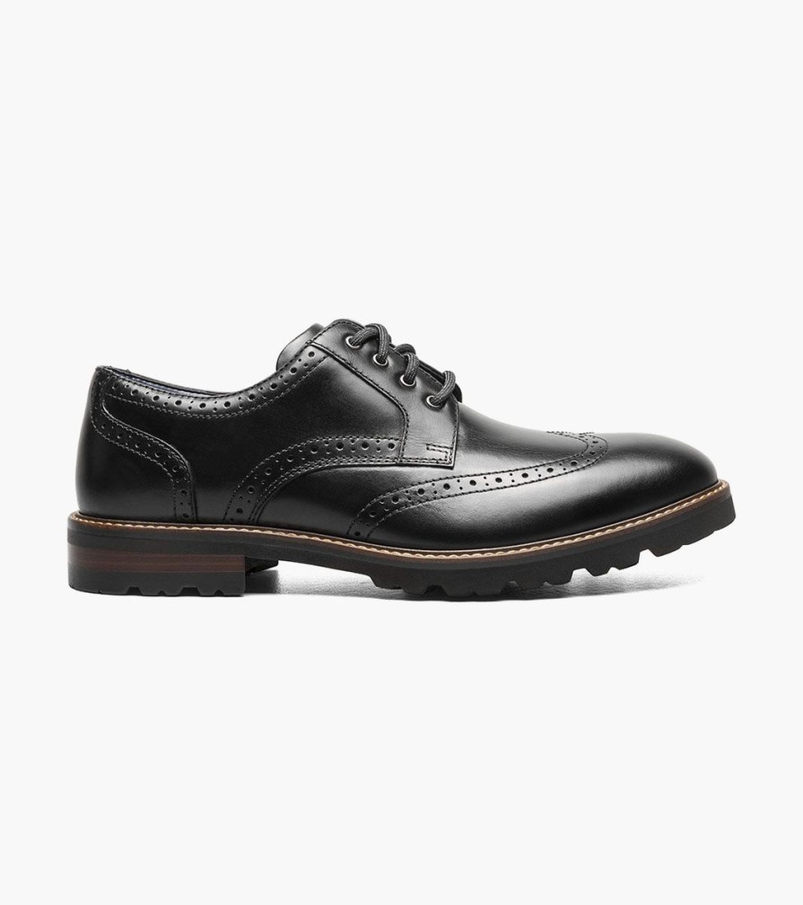 Men Florsheim Wingtips | Renegade Black