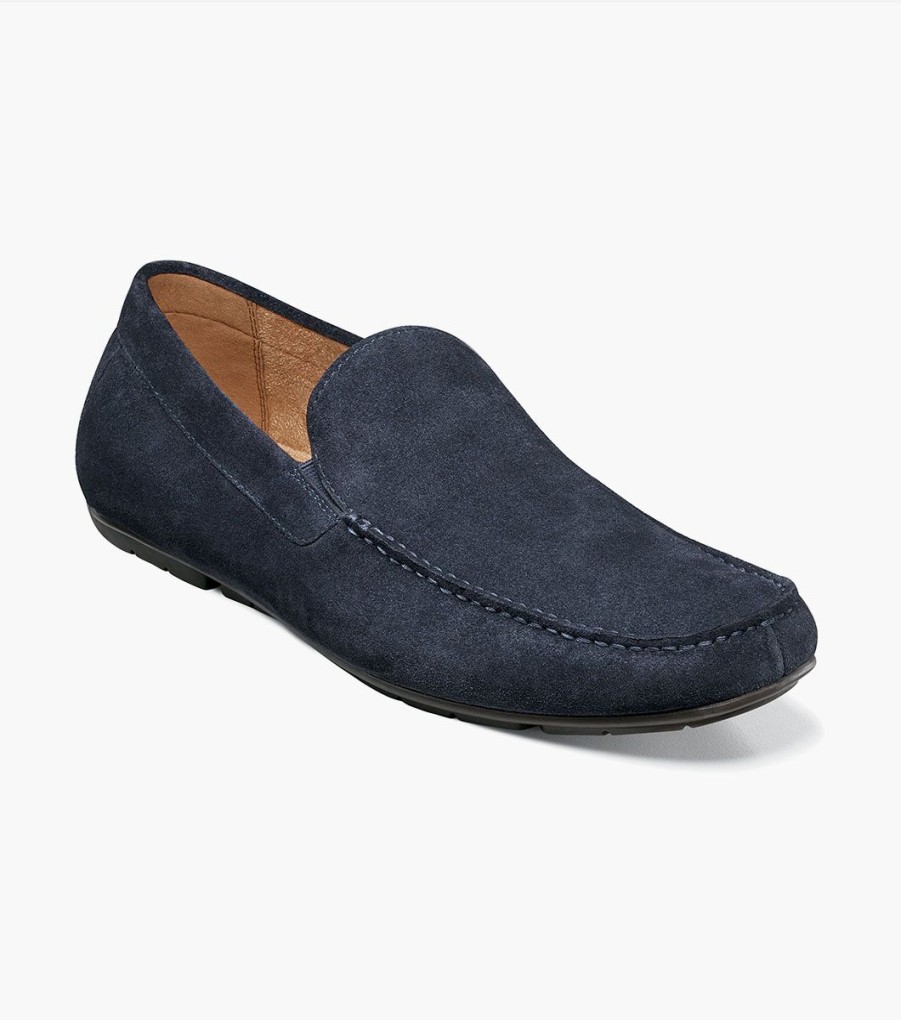 Men Florsheim Loafers | Talladega Navy Suede