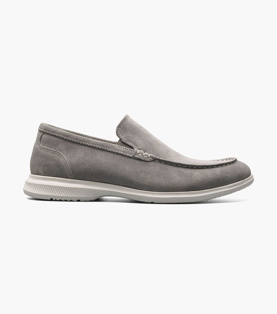 Men Florsheim Loafers | Hamptons Gray Suede