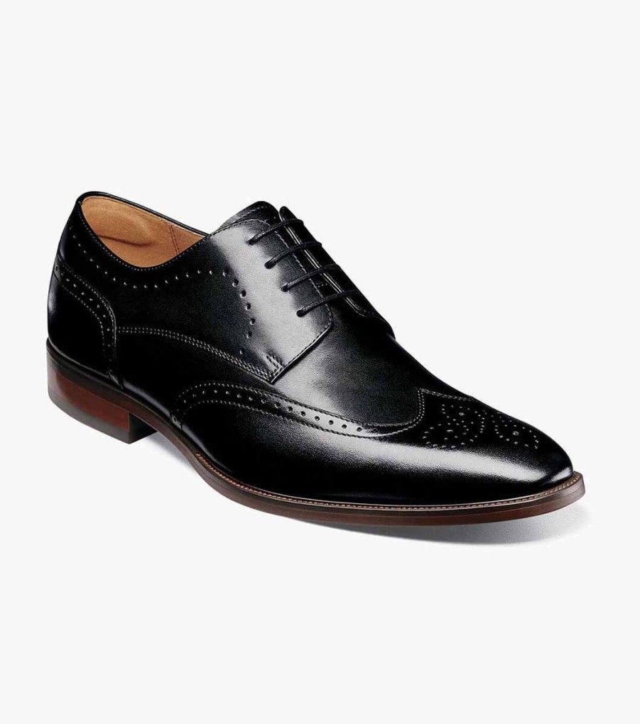 Men Florsheim Wingtips | Sorrento Black