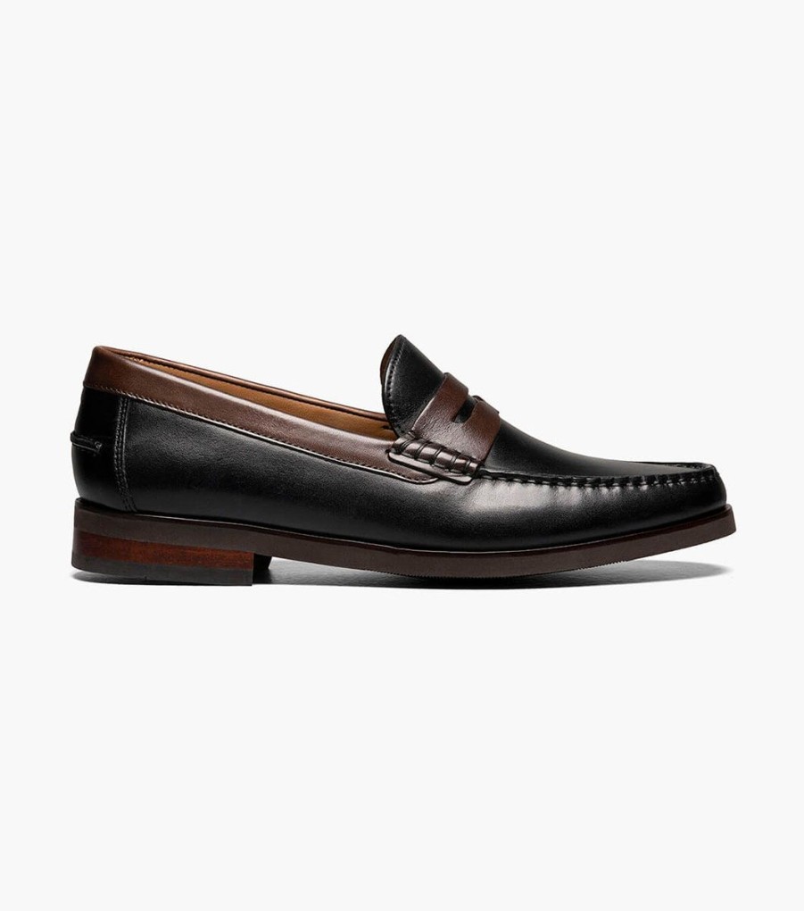 Men Florsheim Loafers | Berkley Black And Brown