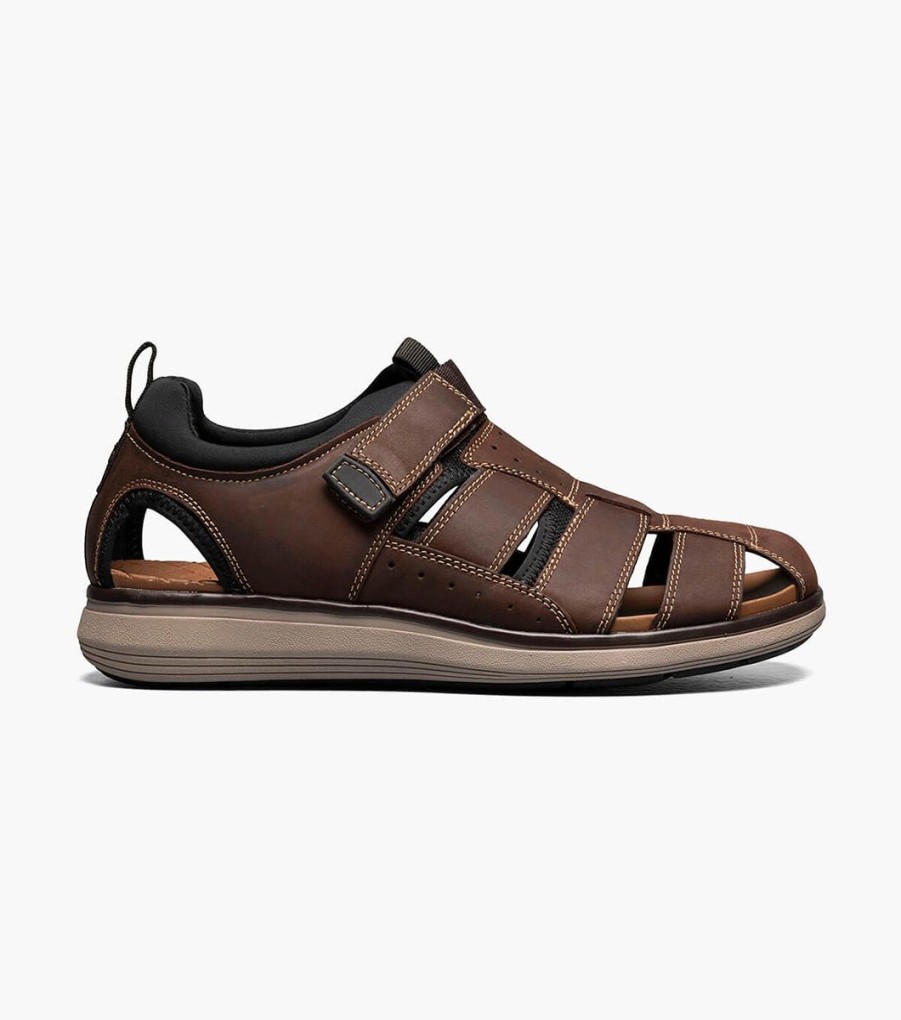 Men Florsheim Sandals | Venture Brown Ch