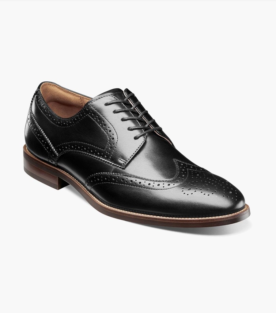 Men Florsheim Wingtips | Rucci Black