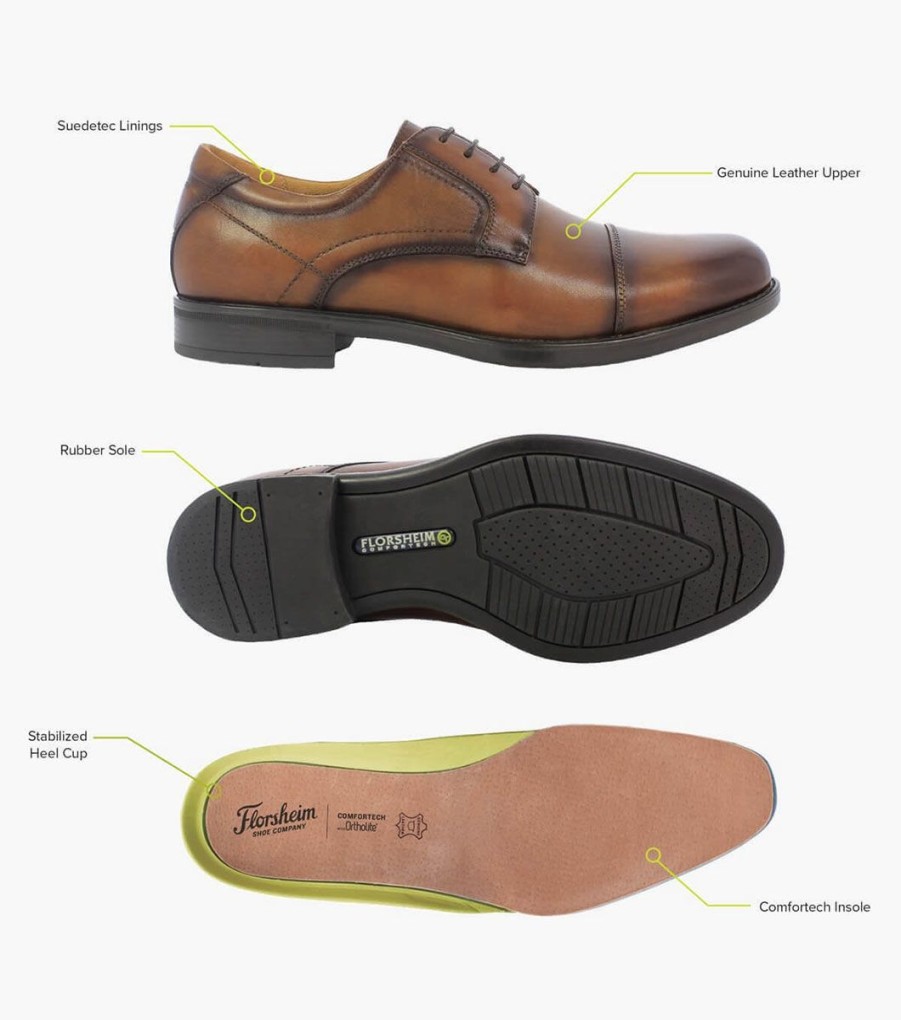 Men Florsheim Comfortech | Midtown Cognac