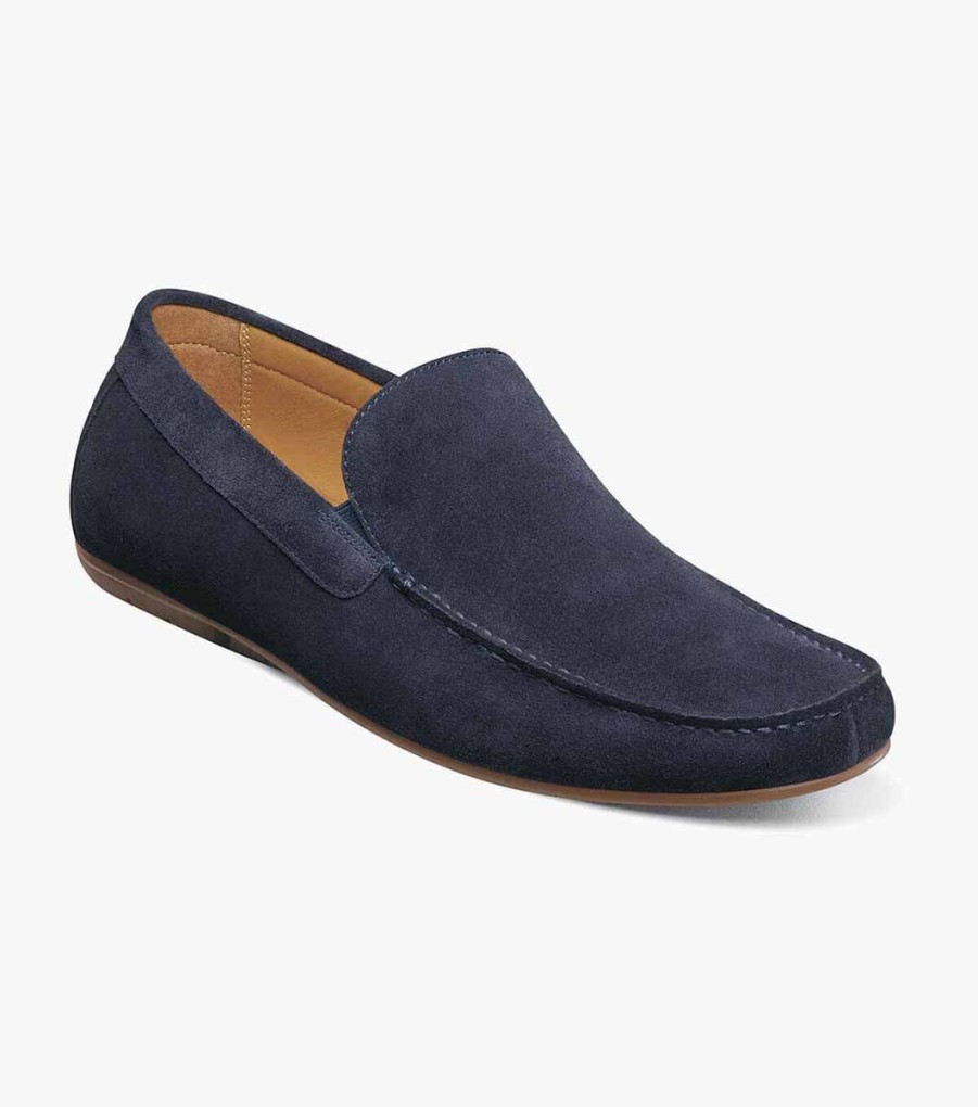 Men Florsheim Loafers | Dubino Navy Suede