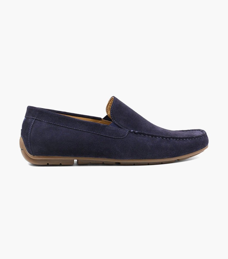 Men Florsheim Loafers | Dubino Navy Suede