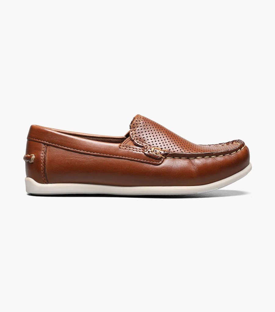 Kids Florsheim | Jasper Perf Jr. Saddle Tan