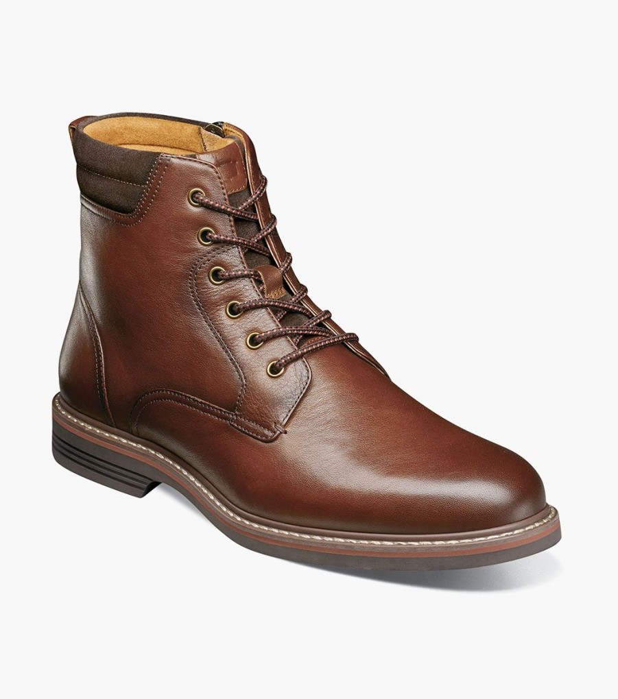 Men Florsheim Boots | Norwalk Cognac Tumbled