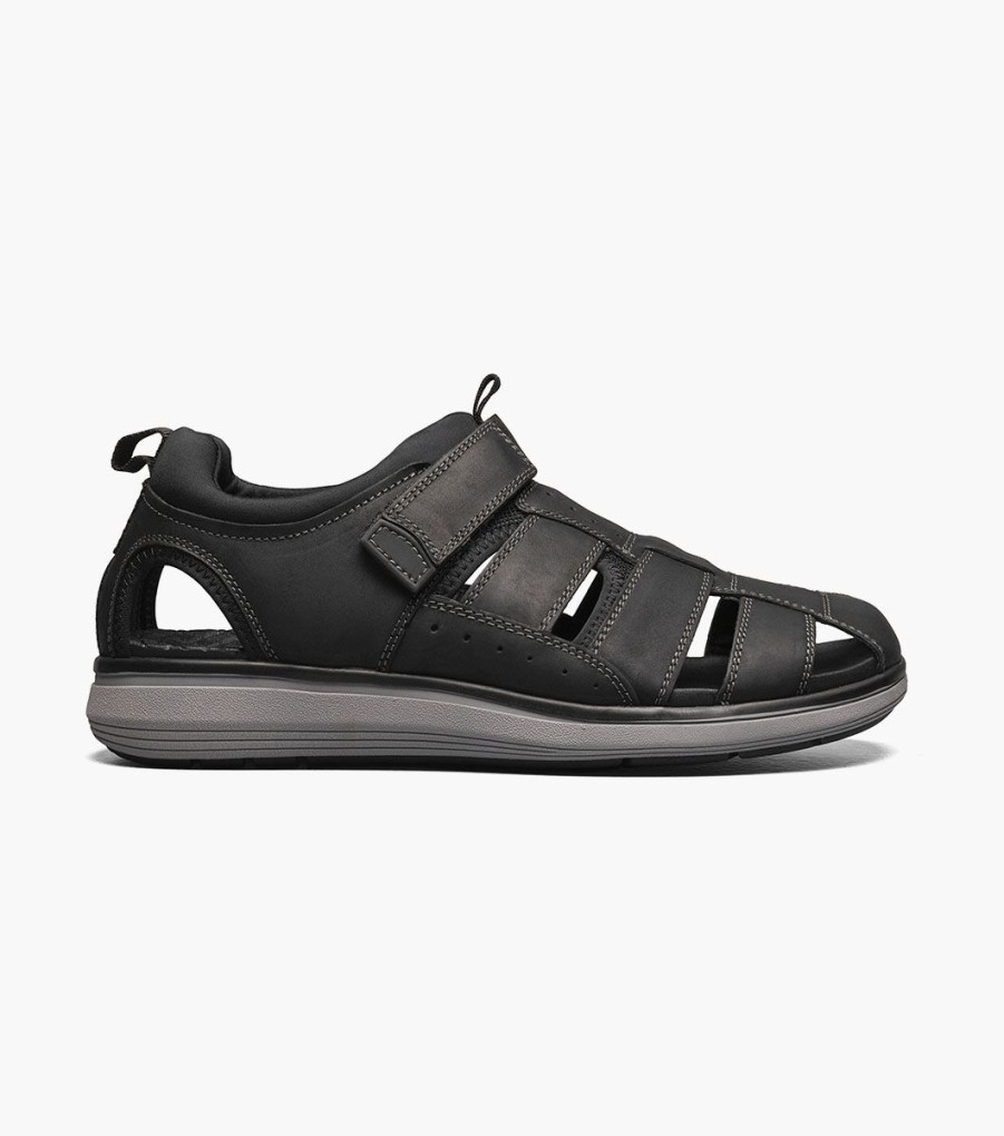 Men Florsheim Sandals | Voyage Black Ch