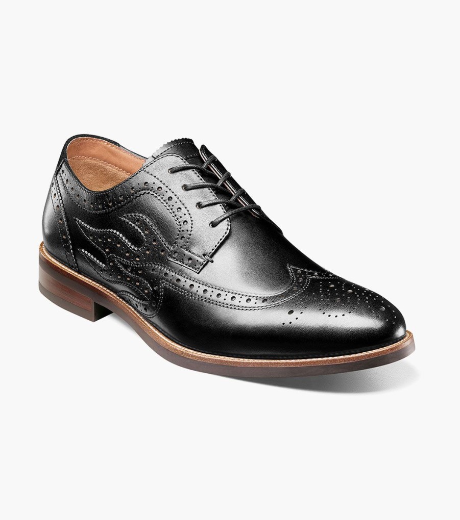 Men Florsheim Wingtips | Uptown Black