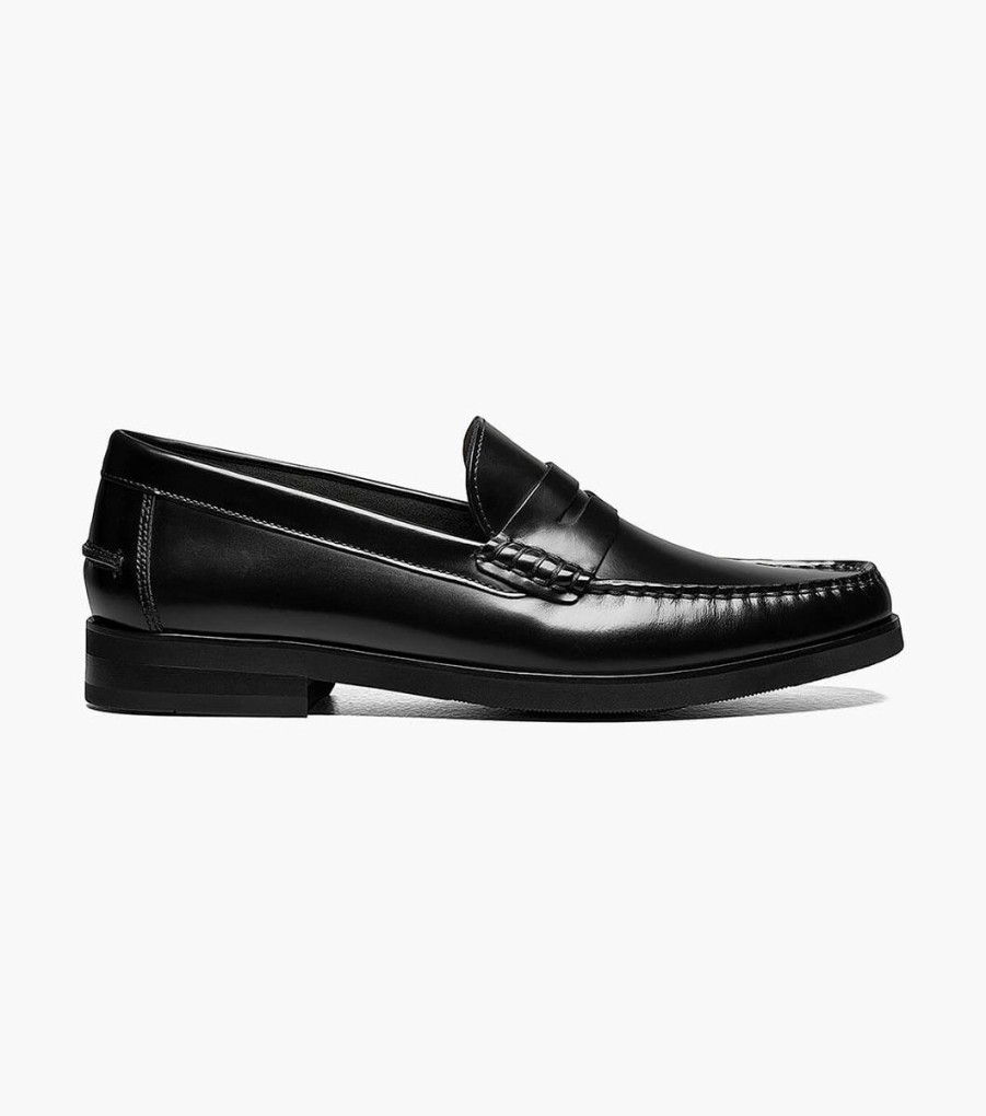 Men Florsheim Loafers | Berkley Black Smooth