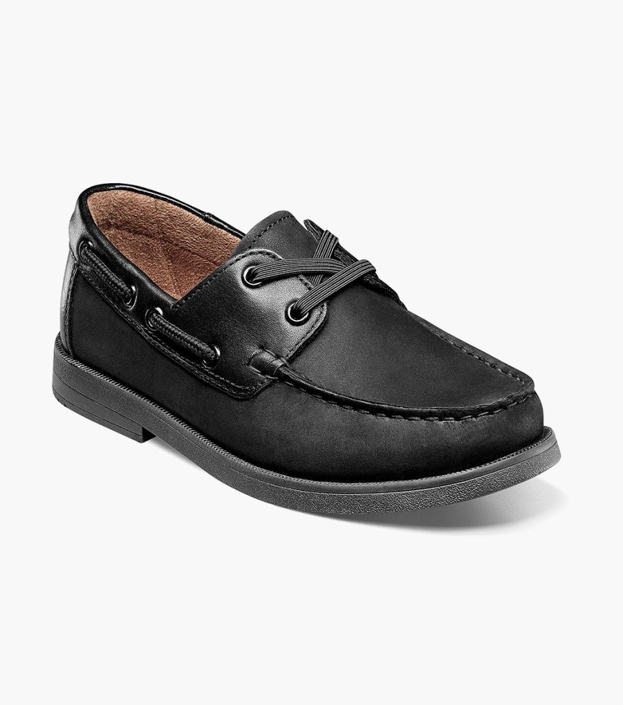 Kids Florsheim | Croquet Jr. Black Nubuck