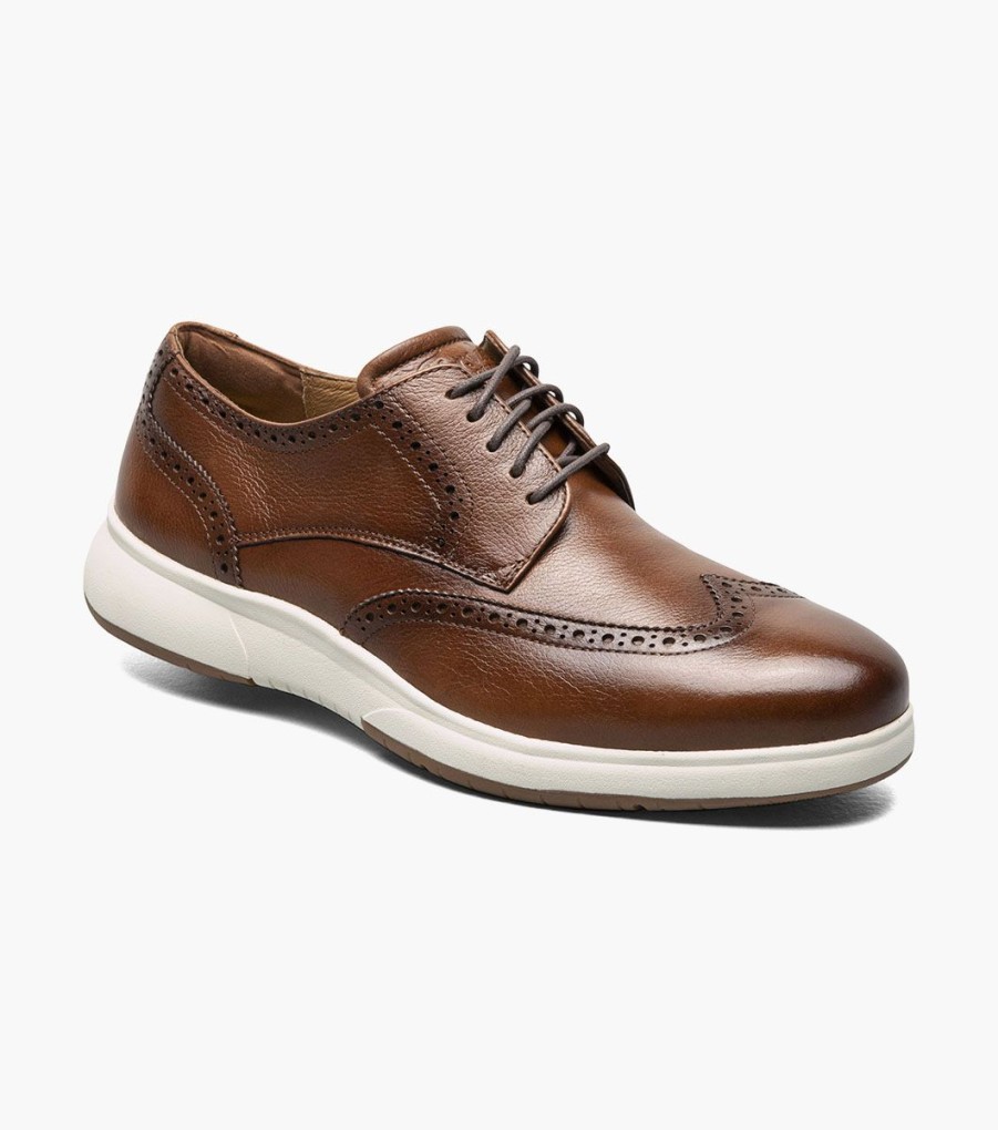 Men Florsheim Safety | Flair Work Steel Toe Cognac