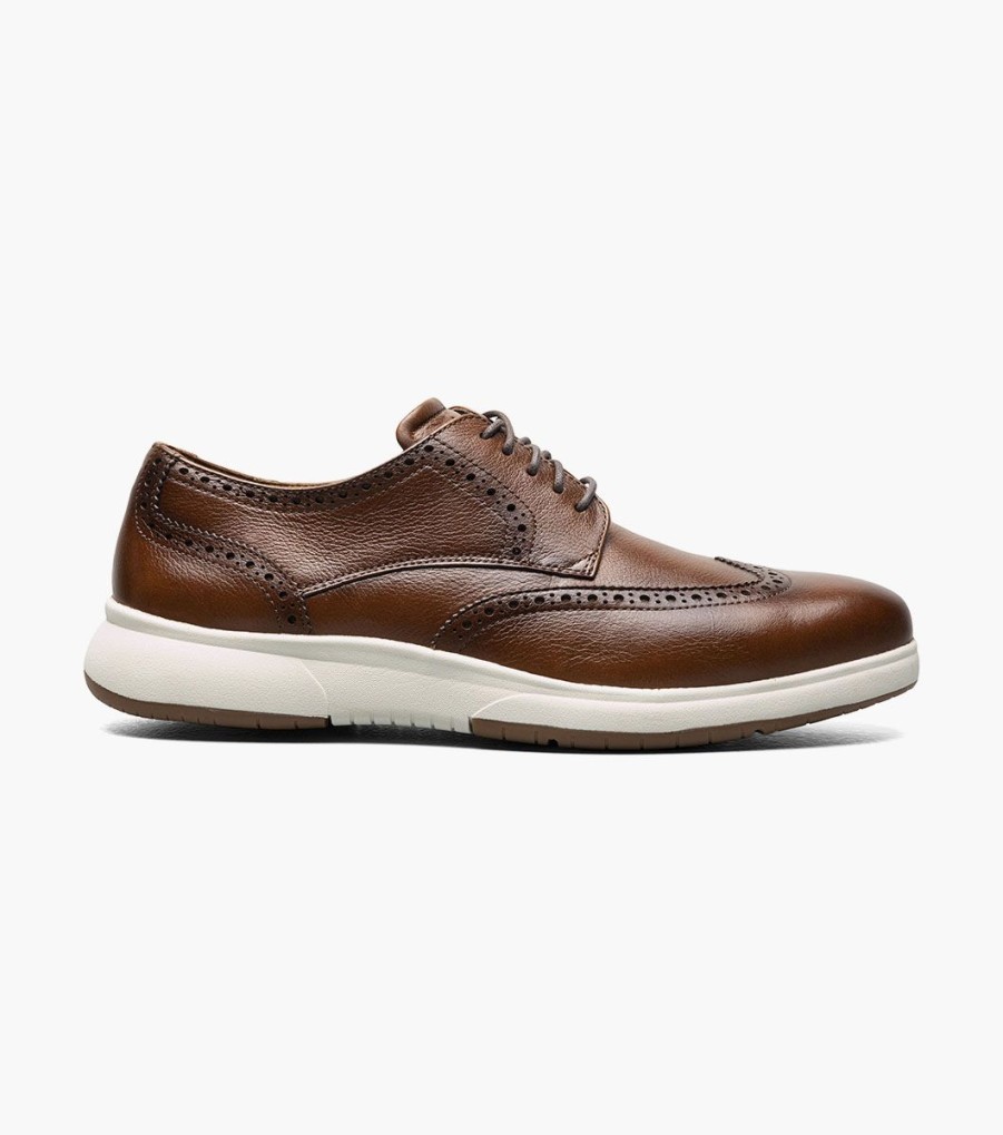 Men Florsheim Safety | Flair Work Steel Toe Cognac