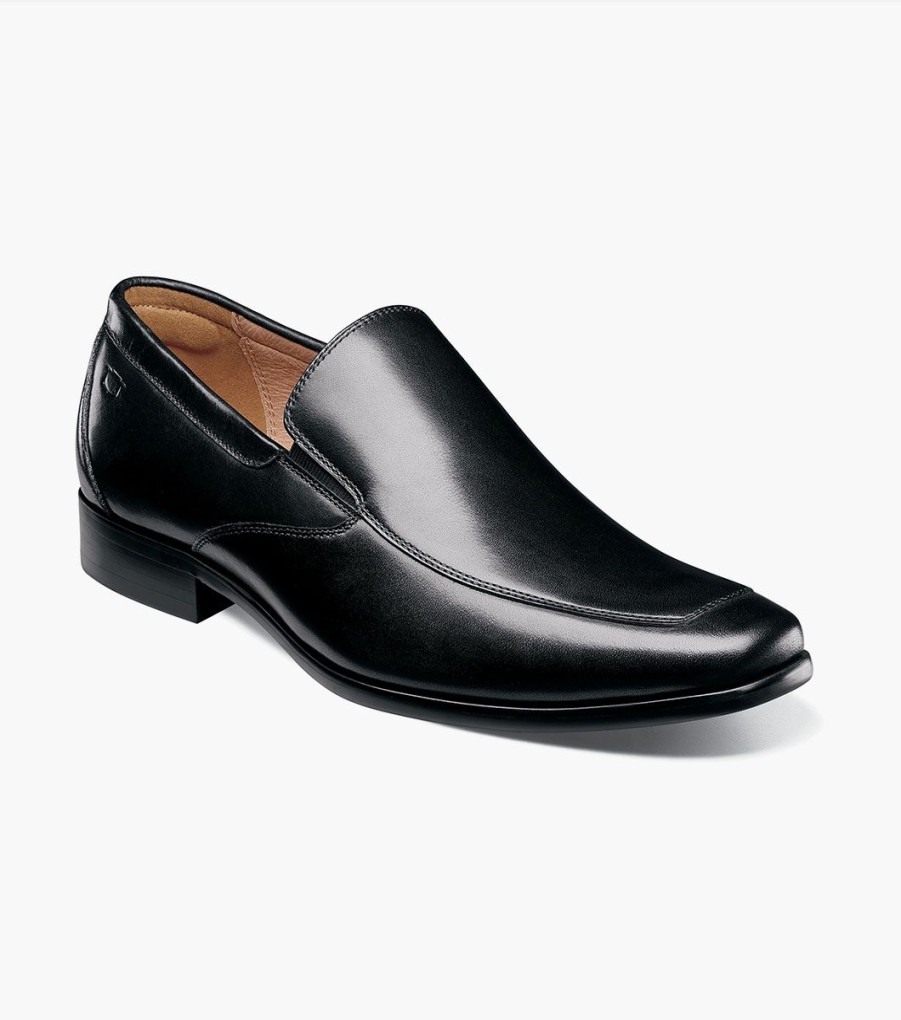 Men Florsheim Loafers | Postino Black Smooth