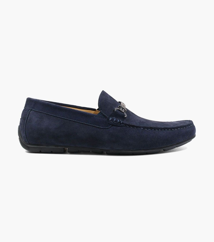 Men Florsheim Loafers | Dubino Navy Suede