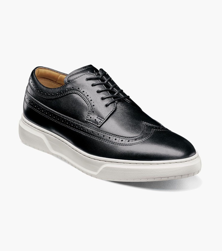 Men Florsheim Wingtips | Premier Black